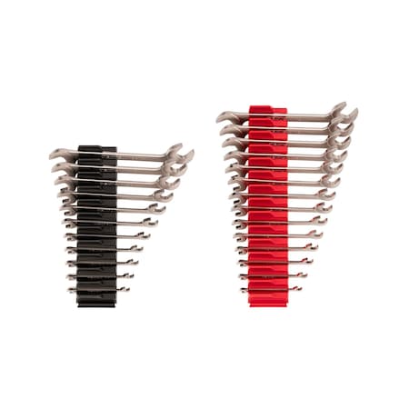 Tekton Angle Head Open End Wrench Set with Modular Wrench Organizer, 25-Piece (1/4-3/4 in., 6-19 mm) WAE93501